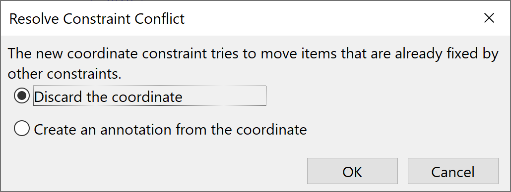 Resolve constraint conflict